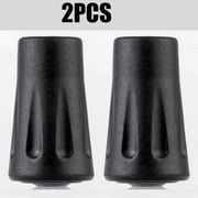 chengsi Reinforced Rubber Tip End Cap Hammers Pole Hiking Walking Stick Cane Set Black